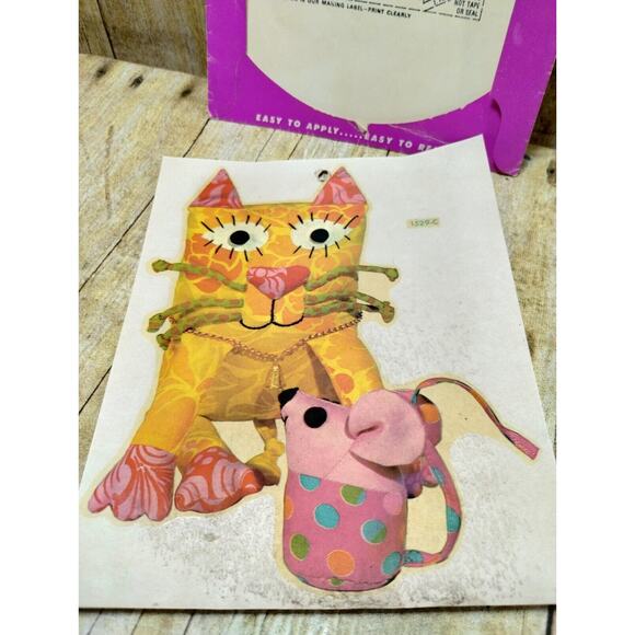 Vintage Meyercord Decal Transfer Patterns Cat & Mouse #1529C - Picture 1 of 7